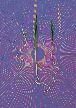 Violet Vintage Date Palm