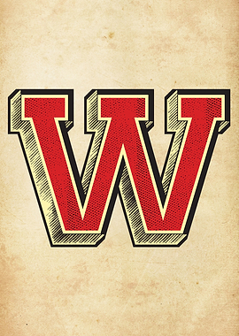 Vintage Letter W