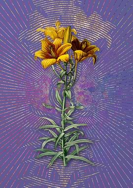 Violet Vintage Fire Lily