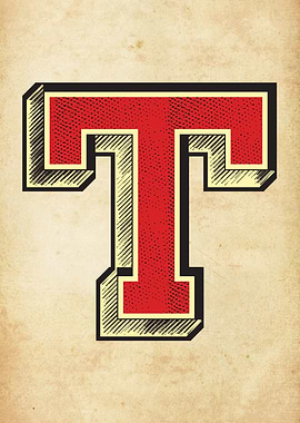 Vintage Letter T