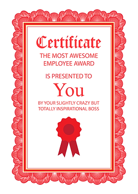 Employee Funny Certificate