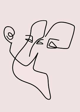 Abstract Couples line art