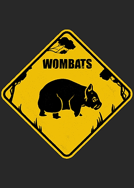 Wombat Road Sign