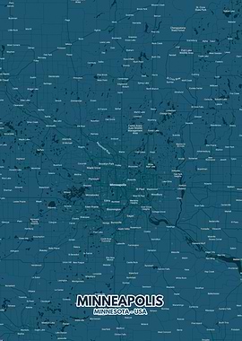 Poster Minneapolis map
