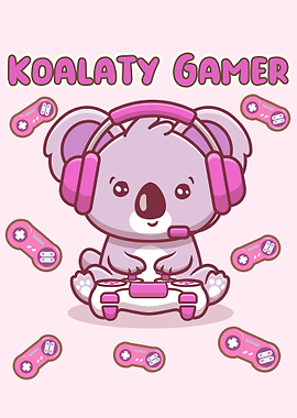 Kawaii Koala Gamer Girl