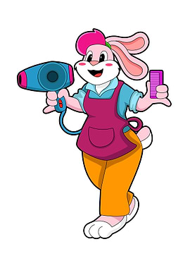 Rabbit Hairdresser Comb