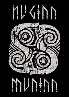 Huginn Muninn Odin Ravens