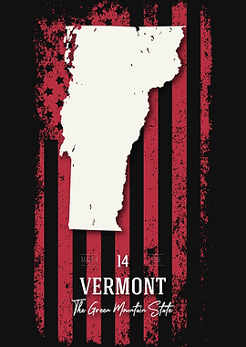 Vermont State Map USA