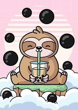 Kawaii Sloth Boba Milk Tea