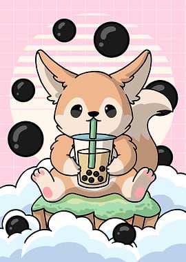 Fennec Fox Boba Milk Tea