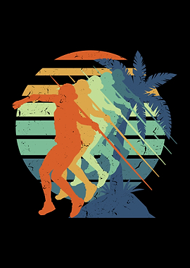 Retro Javelin Throw Vintag