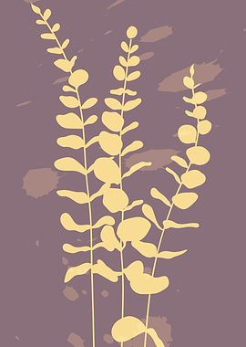 Tropical leaves modern art