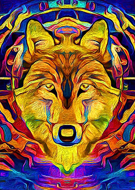 Space Wolf Abstract