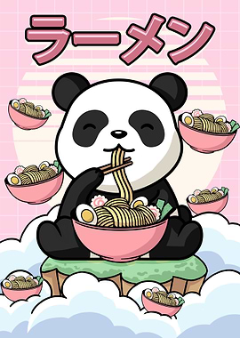 Kawaii Panda Ramen Noodles