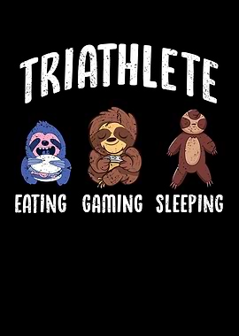 Triathlete eating