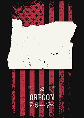 Oregon State Map USA