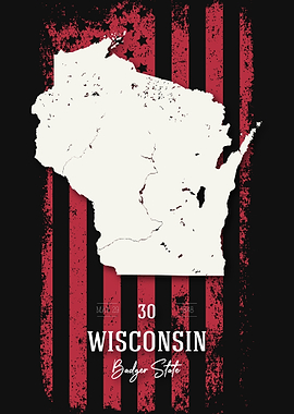 Wisconsin State Map USA