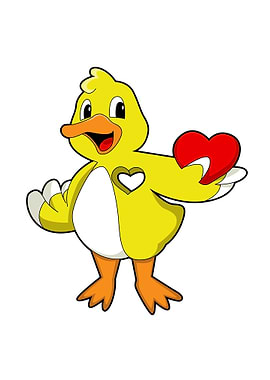 Duck Love Heart