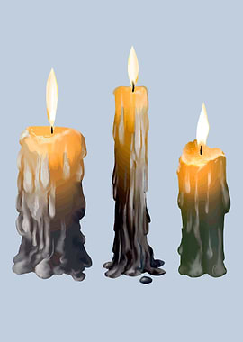 Three Candles burning