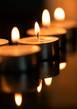 Tea Candle Lights Flame