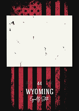 Wyoming State Map USA