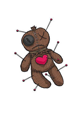 Voodoo doll illustration