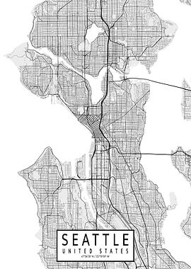 Seattle City Map Light