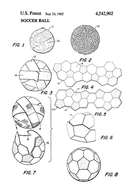 Soccer ball patent 1985