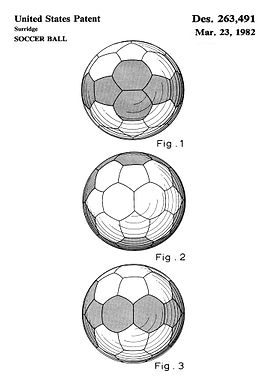 Soccer ball patent 1982