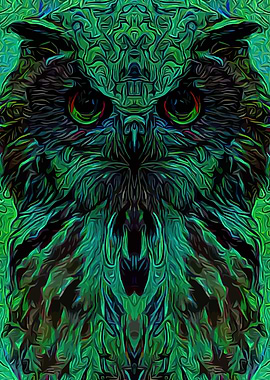 Owl Mysterious Forest