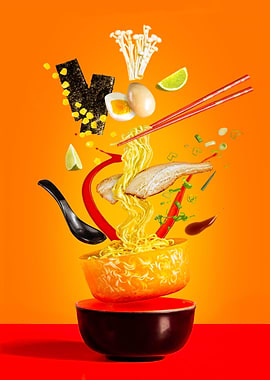 Asia Food Ramen Soup