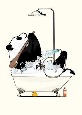 Panda Bear in the Bath