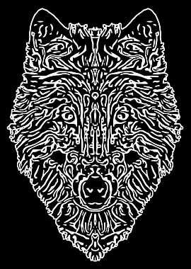 Black and White Wolf