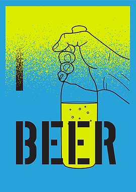abstract color beer poster