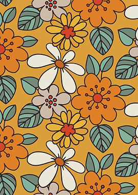 Neat Retro Floral 06