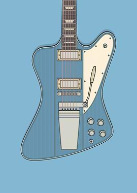 Blue Stylish Guitar