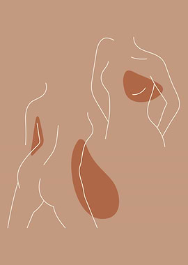 Couples one line art