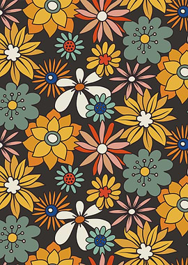 Neat Retro Floral 03