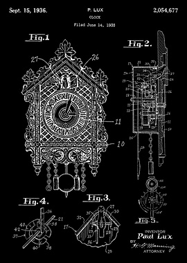 Watch Clock 1936 Blueprint