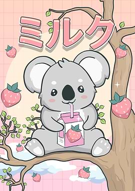 Koala Bear Strawberry Milk