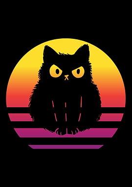Cat Retro Vintage