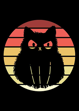 Cat Retro Vintage