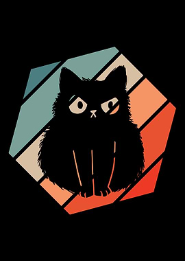 Cat Retro Vintage