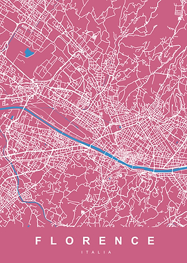 FLORENCE Map ITALY