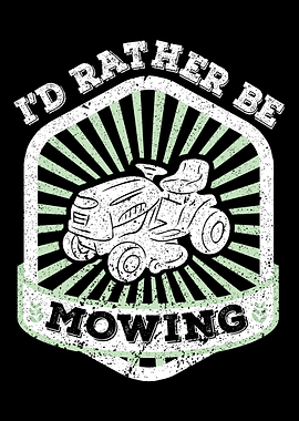 Lawn Mower Gardener Mowing