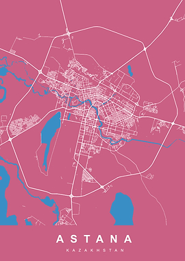 ASTANA Map KAZAKHSTAN