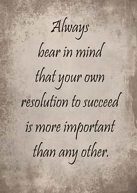 Your Resolution to succeed