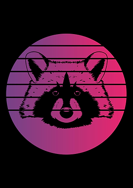 Raccoon Retro Vintage
