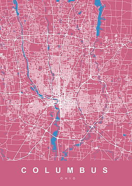 COLUMBUS Map OHIO
