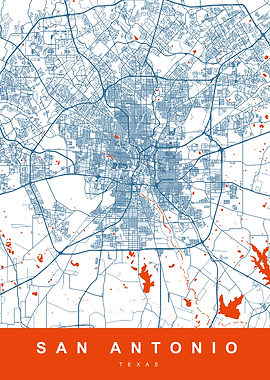 SAN ANTONIO Map TEXAS